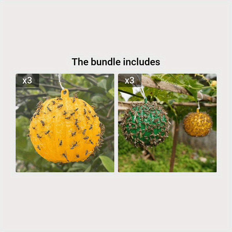 1pc Pumpkin Sticky Fly Trap Ball Outdoor Pest Control
