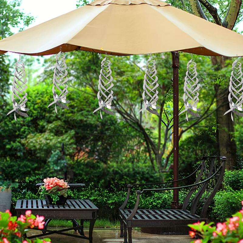 Bird Repellent Spiral Reflectors Decorative Bird Scare Device