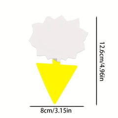 12pcs/20pcs Insect Sticky Trap Board Fruit Garden Wide Range Double-sided Yellow