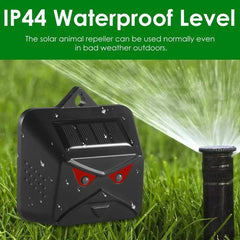 2-Pack Solar Animal Repellent Cat and Mouse Red Flashing Light