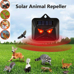 2-Pack Solar Animal Repellent Cat and Mouse Red Flashing Light