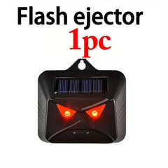 2-Pack Solar Animal Repellent Cat and Mouse Red Flashing Light