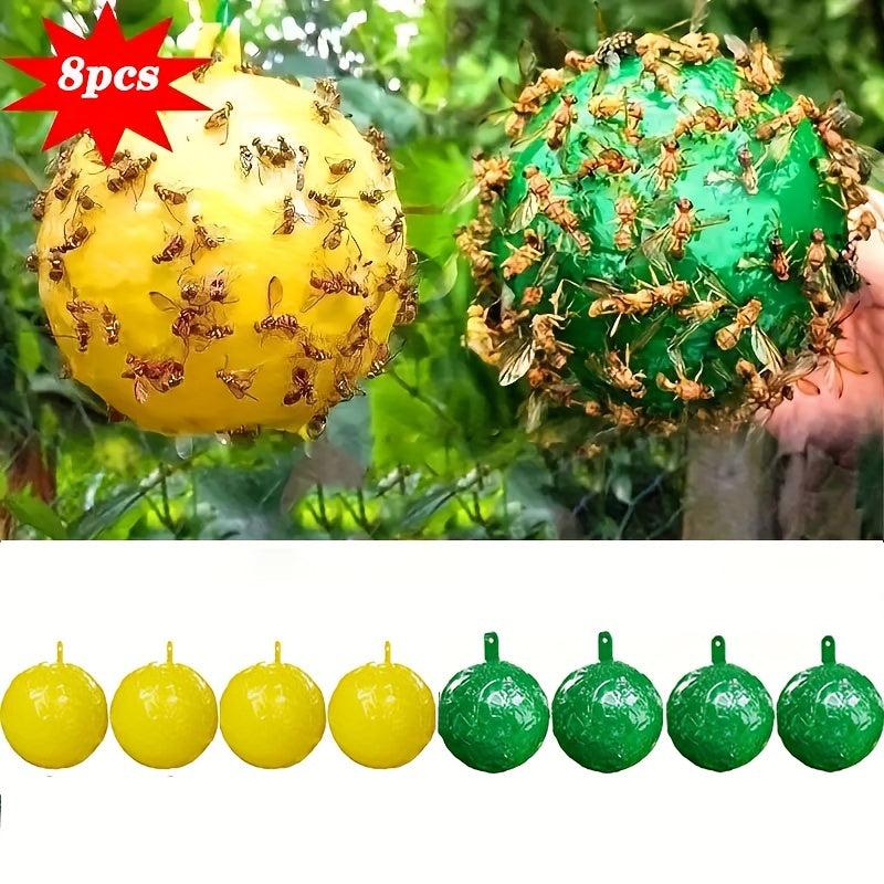8pcs Sticky Bug Traps Indoor/Outdoor Fruit Fly Mosquito Insect Sticky Balls