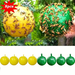 8pcs Sticky Bug Traps Indoor/Outdoor Fruit Fly Mosquito Insect Sticky Balls