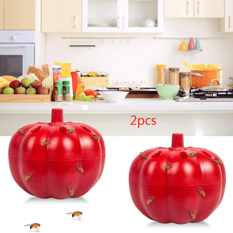 2pcs Pumpkin Drosophila Fly Trap Indoor Outdoor Insect Traps Pest Control