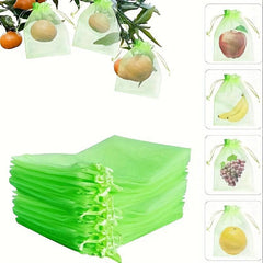 Fruit Protection Bags Garden Netting Barrier Bags With Drawstring
