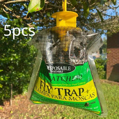 10pcs Disposable Fly Trapping Bag Non-toxic Fly Trap Bag with Bait