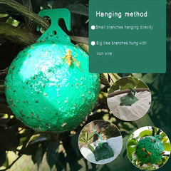 1pc Pumpkin Shape Sticky Fly Trap Ball Outdoor Pest Control