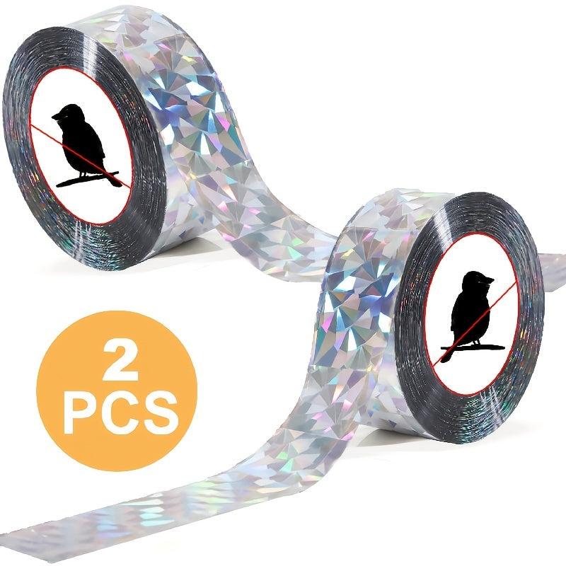 2pcs Bird Scare Tape Reflective Holographic Pigeon Repellent Tape
