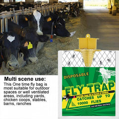 Fly Traps Outdoor Hanging Baited Fly Hunter Ranch Bags Disposable Pest Control
