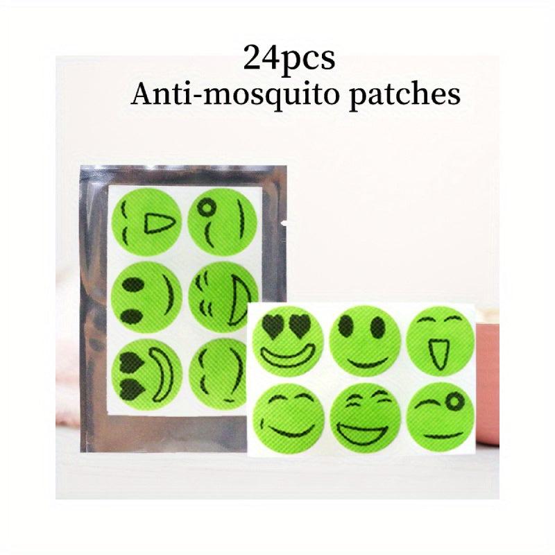 24pcs Mosquito Repellent Stickers Cartoon Expressions Anti-Sting Patches