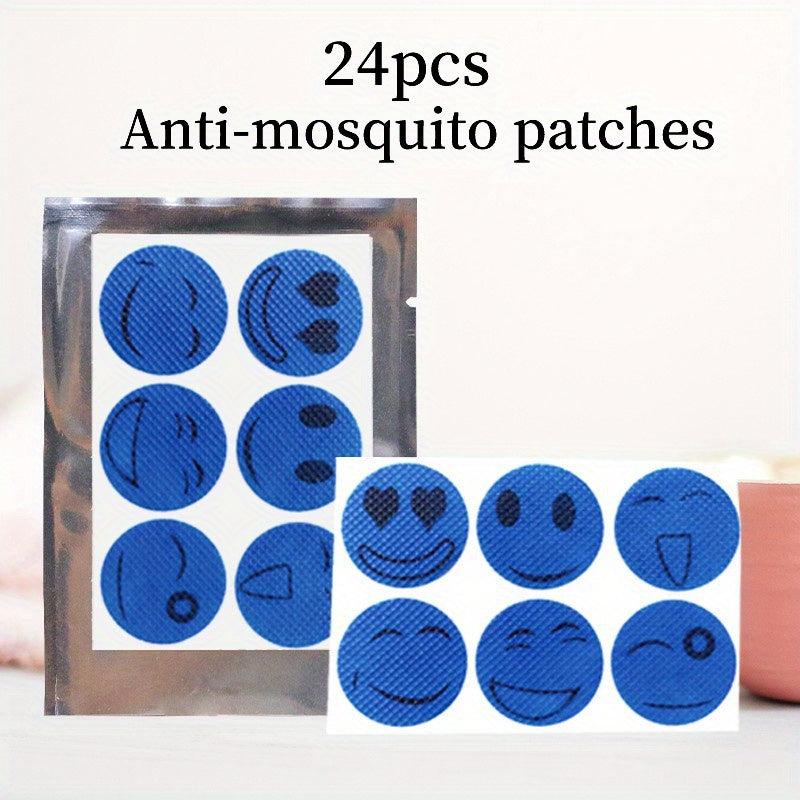 24pcs Mosquito Repellent Stickers Cartoon Expressions Anti-Sting Patches