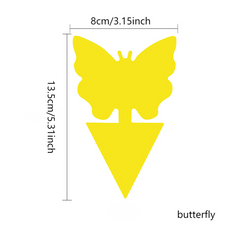 12pcs Outdoor Fruit Fly Traps Butterfly Sticky Paper Adhesive