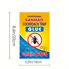 6pcs Cockroach Sticker Trap Sticky Cockroach Board Indoor Outdoor Insect Traps