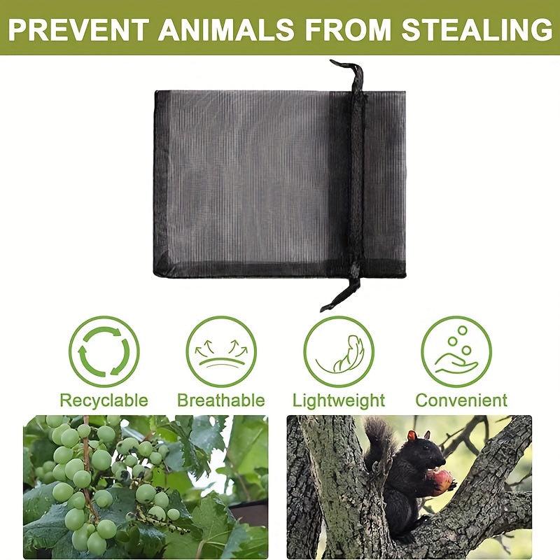 30pcs Fruit Protection Bag with Drawstring Garden Net Cover for Plants Pest