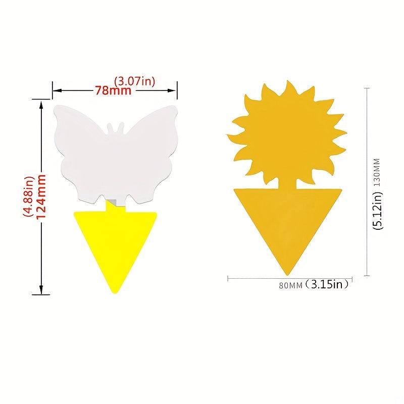 10pcs Garden Double sided Sticky Insect Board Flower shaped Sticky Insect Board