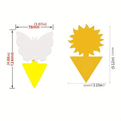 10pcs Garden Double sided Sticky Insect Board Flower shaped Sticky Insect Board