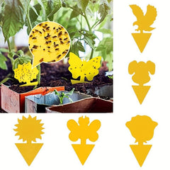10pcs Garden Double sided Sticky Insect Board Flower shaped Sticky Insect Board