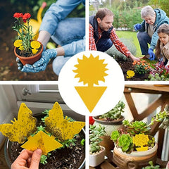 10pcs Garden Double sided Sticky Insect Board Flower shaped Sticky Insect Board