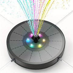 5W LED Solar Fountain Pump With Lights For Bird Bath DIY