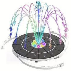 5W LED Solar Fountain Pump With Lights For Bird Bath DIY