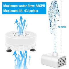 DIY Pump Kit for Magical Water Fountain 8ft USB Power Cord & AC Adapter
