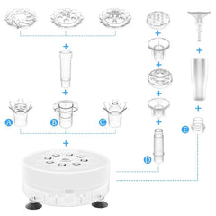 DIY Pump Kit for Magical Water Fountain 8ft USB Power Cord & AC Adapter