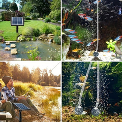 Solar Oxygen Pump for Bird Bath Pond Garden Fish Tank