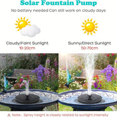 Solar Bird Bath Fountain Pump Upgrade 3 5W Solar Fountain With 6 Nozzles