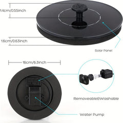 Solar Bird Bath Fountain Pump Upgrade 3 5W Solar Fountain With 6 Nozzles