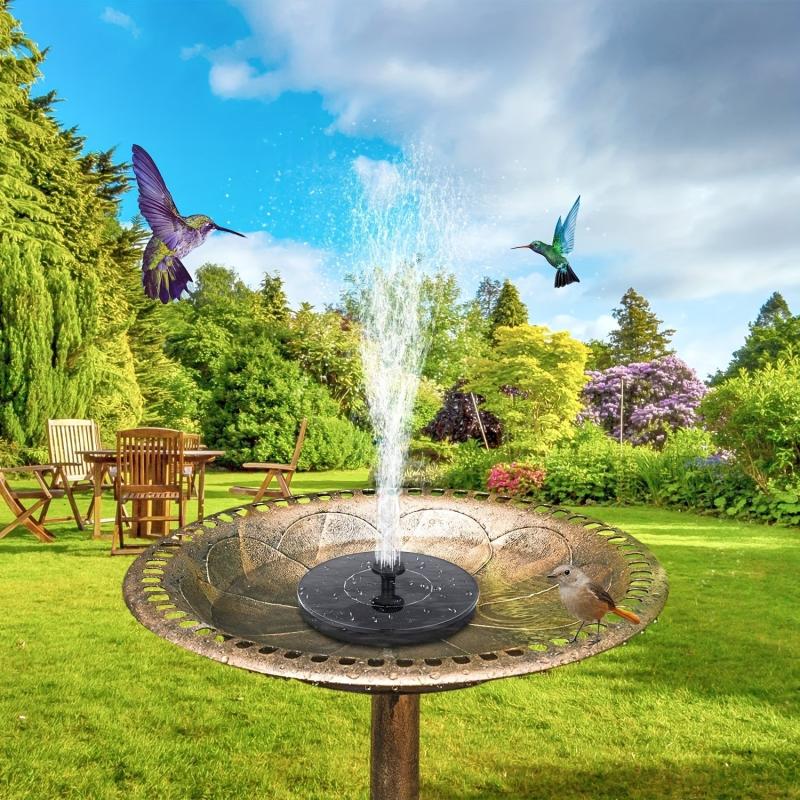 Solar Bird Bath Fountain Pump Upgrade 3 5W Solar Fountain With 6 Nozzles