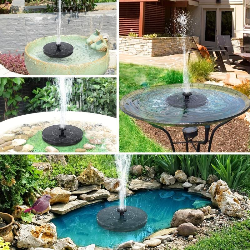 Solar Bird Bath Fountain Pump Upgrade 3 5W Solar Fountain With 6 Nozzles