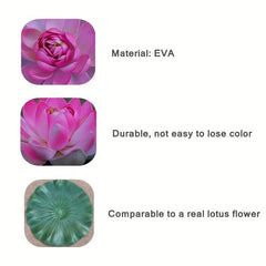 Artificial Foam Lotus Flower With Lily Pad for Garden Pond