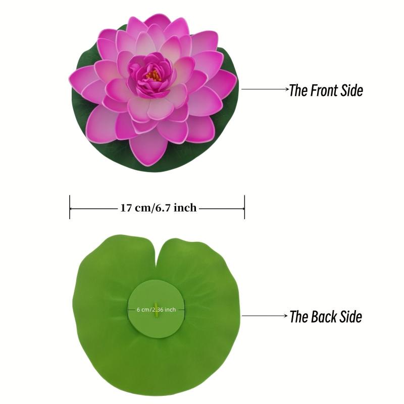 Artificial Foam Lotus Flower With Lily Pad for Garden Pond