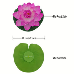 Artificial Foam Lotus Flower With Lily Pad for Garden Pond