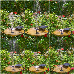 Solar Water Pump Kit with 6 Nozzles for DIY Water Feature Outdoor Fountain