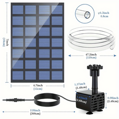 Solar Water Pump Kit with 6 Nozzles for DIY Water Feature Outdoor Fountain