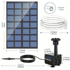 Solar Water Pump Kit with 6 Nozzles for DIY Water Feature Outdoor Fountain