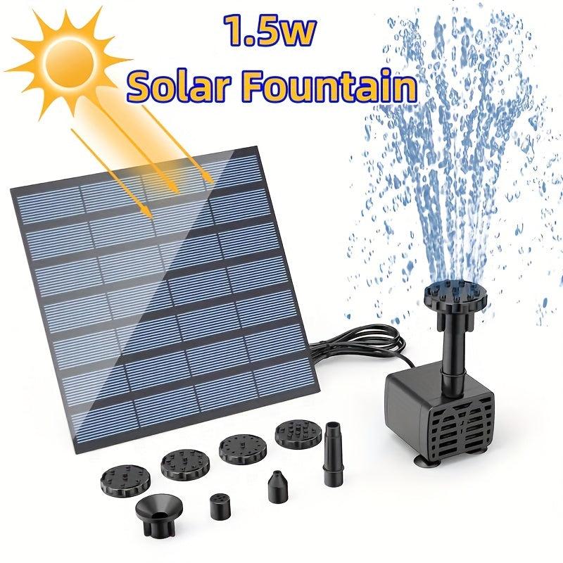 Solar Water Pump Kit with 6 Nozzles for DIY Water Feature Outdoor Fountain