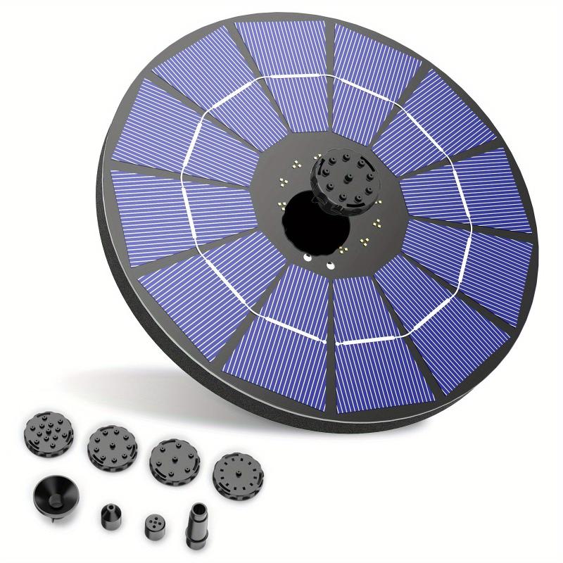 3.5W Solar Fountain For Bird Bath - Upgraded Pump with 6 Nozzles