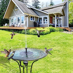 Solar Bird Bath Fountain Pump with 7 Nozzles Stand