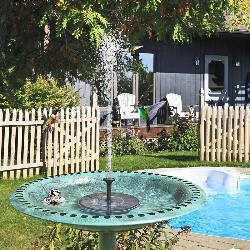 Solar Bird Bath Fountain Pump with 7 Nozzles Stand