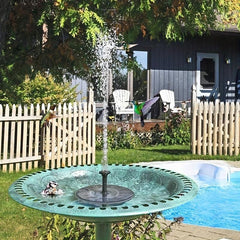 Solar Bird Bath Fountain Pump with 7 Nozzles Stand
