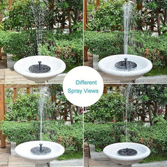 Solar Bird Bath Fountain Pump with 7 Nozzles Stand