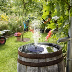 Solar Bird Bath Fountain Pump with 7 Nozzles Stand