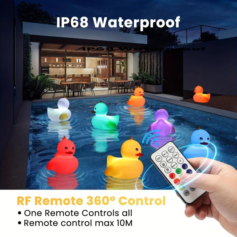 Floating Pool Lights IP68 Waterproof Submersible LED Lights With Remote Control