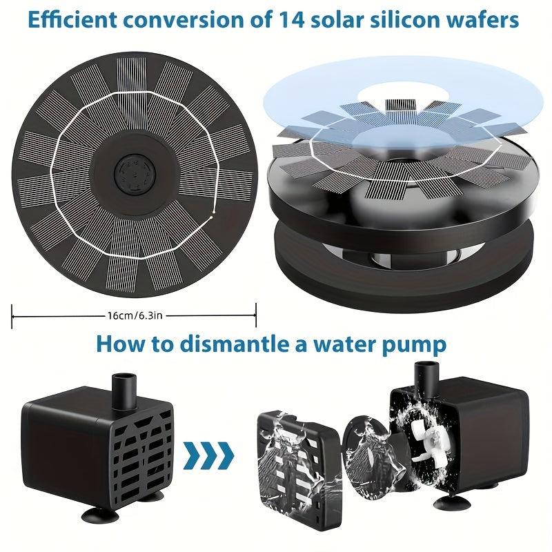 Solar Fountain Pump for Bird Bath Garden Patio Pond Pool