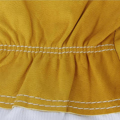 Beekeeping Gloves Thick Goatskin Leather With Ventilated Canvas Long Sleeves