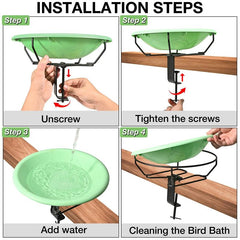 Large Bird Bath Bowl 30 48 Cm Deck Mounted Bird Water Feeder