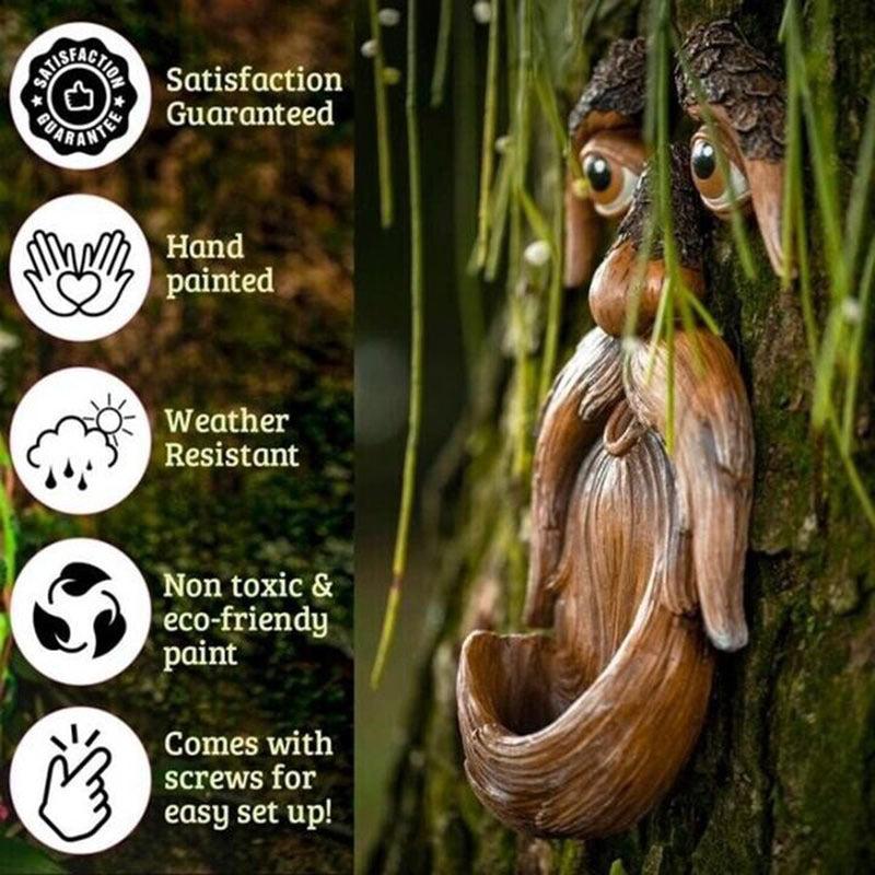 Handcrafted Resin Tree Monster Bird Feeder Decoration